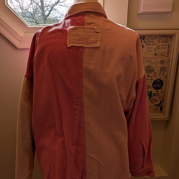 POL oversized colorblock corduroy shacket - Picture 2 of 3